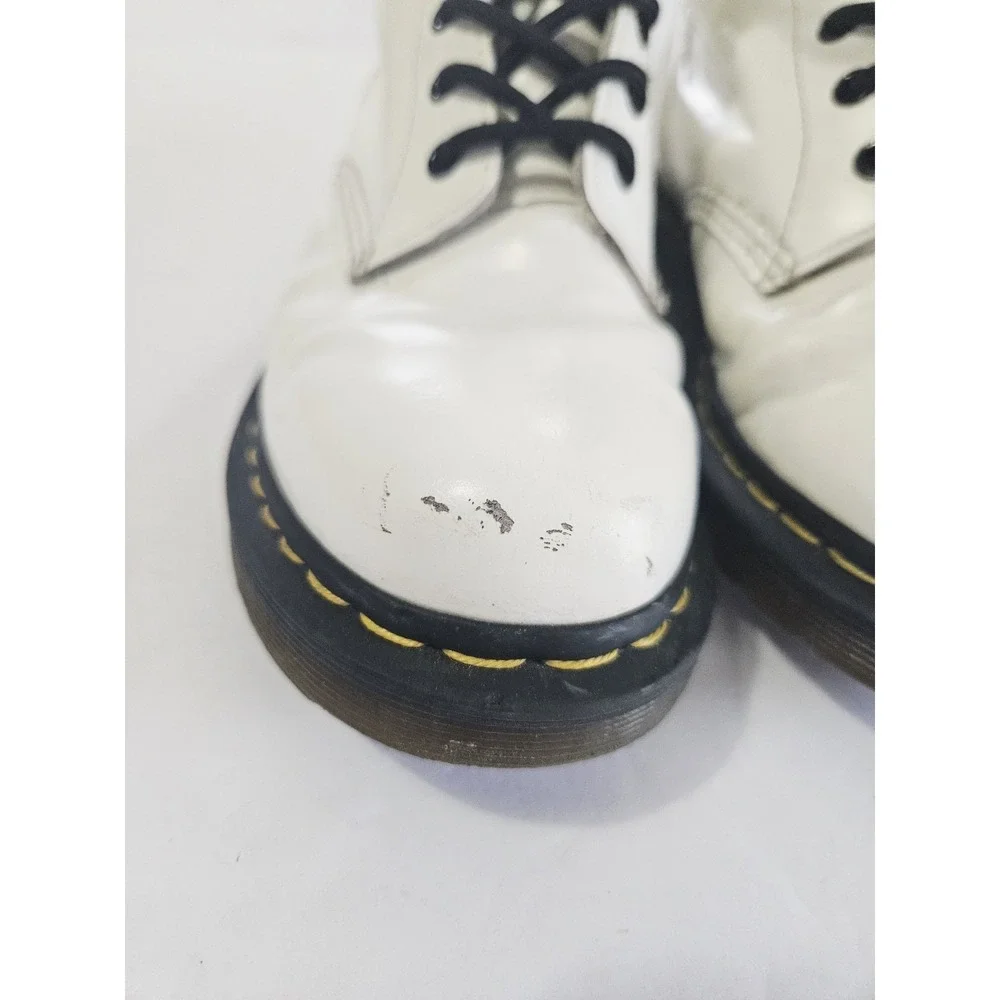 Dr Martens Boots Leather Boot Platform White Smooth Women‎ Size 7